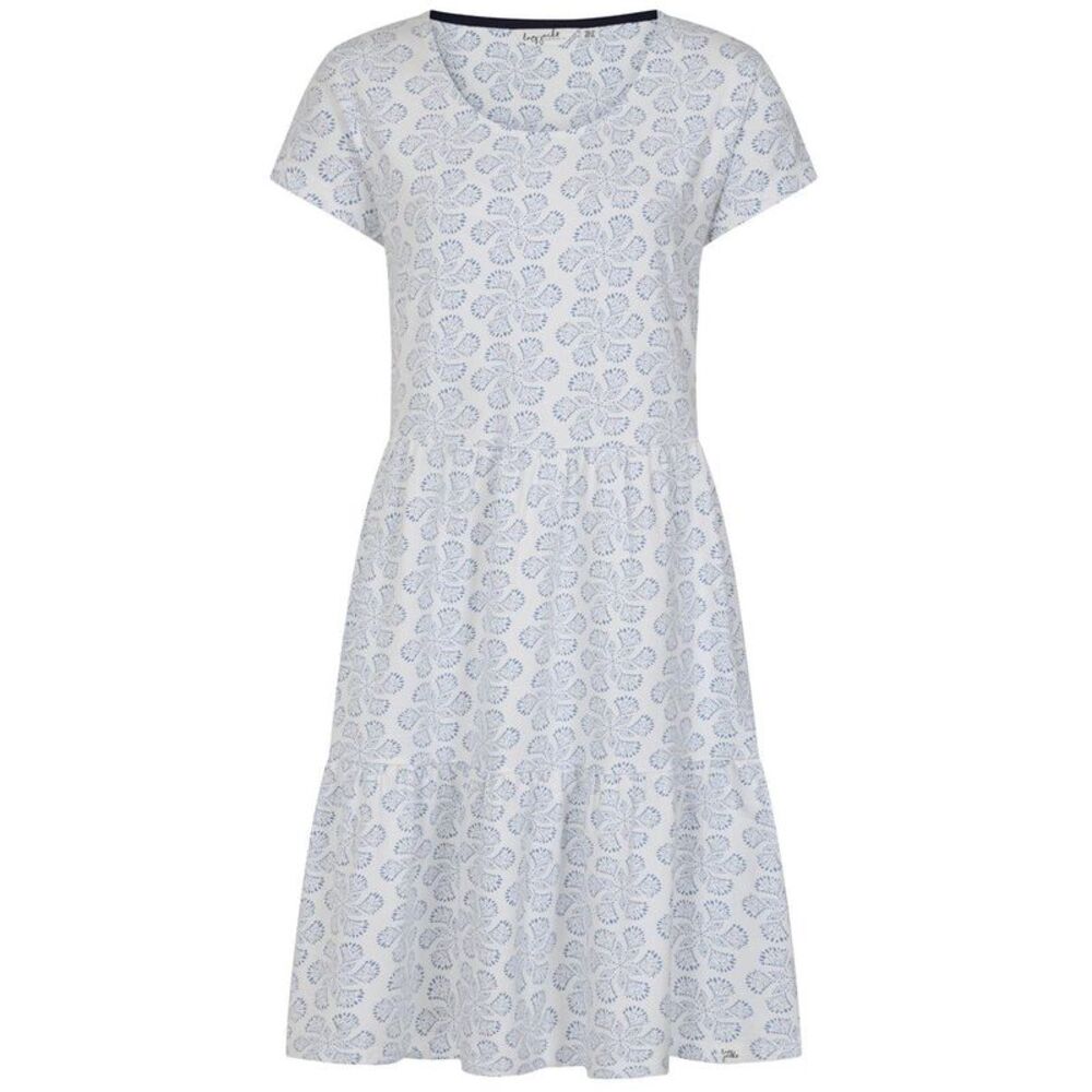 Lazy Jacks Womens/Ladies Swirl Midi Dress / White/Blue